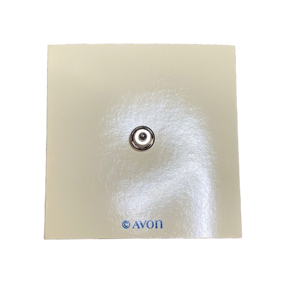 VINTAGE AVON TIE TACK PIN SILVER FISHING POLE GOLD FISH 1983 ORIG ESTATE - Picture 2 of 4